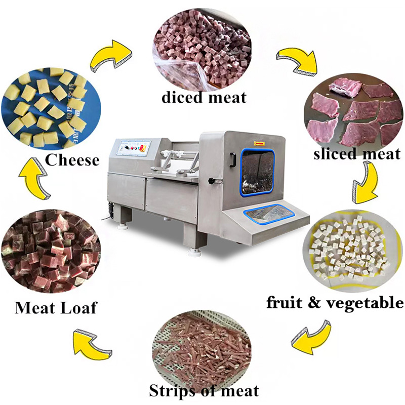 Electric Industrial Beef Dicer / Frozen Meat Cutting Machine / Frozen Meat Dicer Dicing Machine